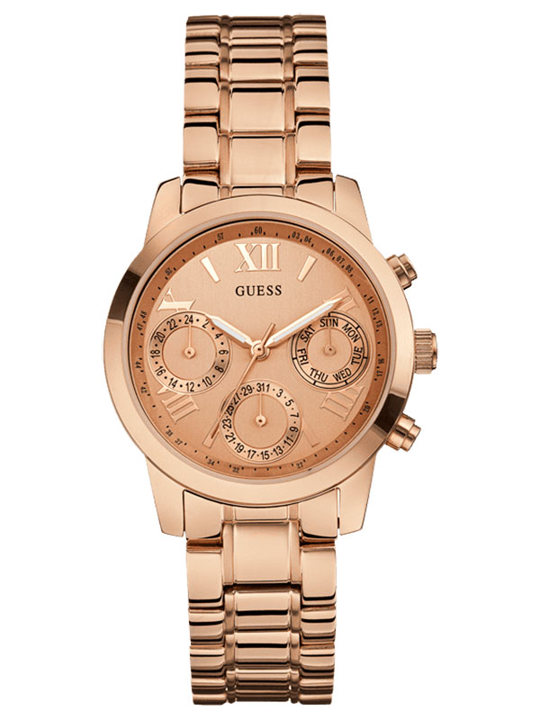 Годинник жіночий GUESS W0448L3 спортивний, круглий, золото та гарантією 24 місяці
