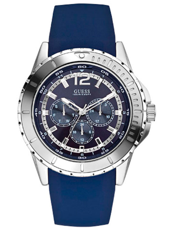 Годинник чоловічий GUESS W0485G3 спортивний, круглий, синій та гарантією 24 місяці
