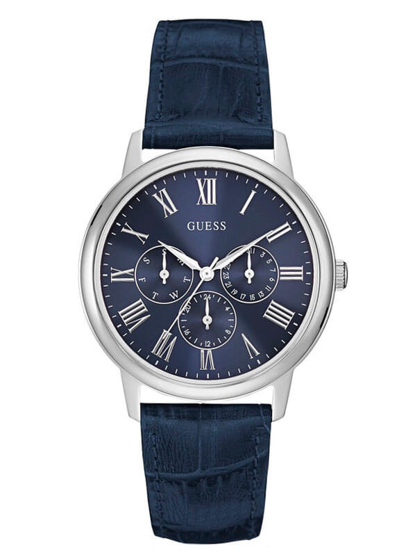 Годинник чоловічий GUESS W0496G3 класичний, круглий, синій та гарантією 24 місяці