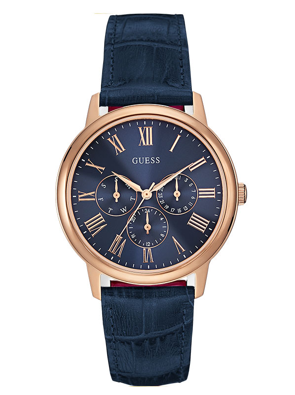 Годинник чоловічий GUESS W0496G4 класичний, круглий, синій та гарантією 24 місяці