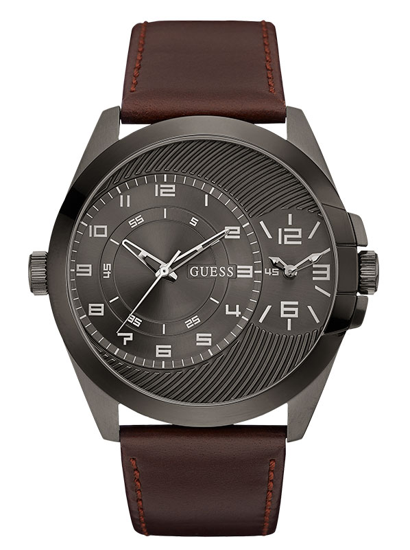 Годинник чоловічий GUESS W0505G4 fashion, круглий, сірий та гарантією 24 місяці