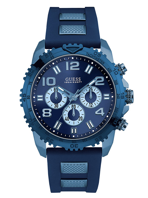 Годинник чоловічий GUESS W0599G4 класичний, круглий, синій та гарантією 24 місяці