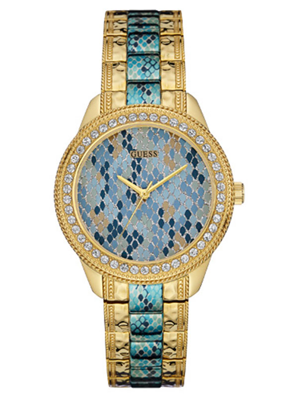 Годинник жіночий GUESS W0624L1 fashion, круглий з камінням та гарантією 24 місяці
