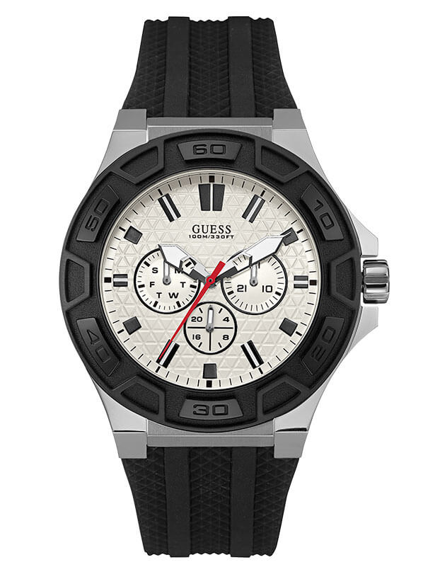 Годинник чоловічий GUESS W0674G3 спортивний, круглий, білий та гарантією 24 місяці