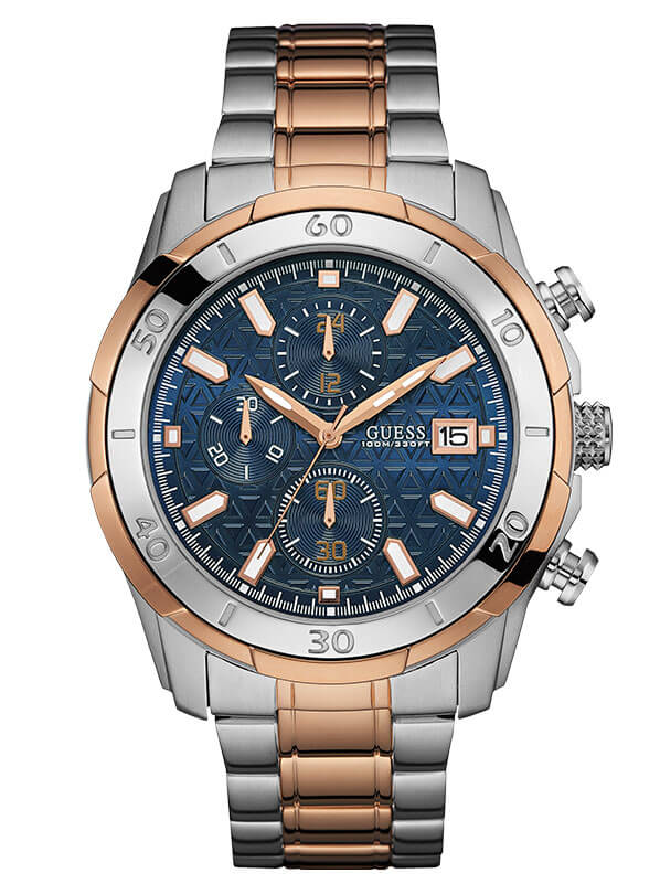 Годинник чоловічий GUESS W0746G1 спортивний, круглий, синій та гарантією 24 місяці
