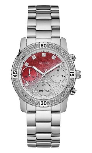 Годинник жіночий GUESS W0774L7 fashion, круглий з камінням та гарантією 24 місяці