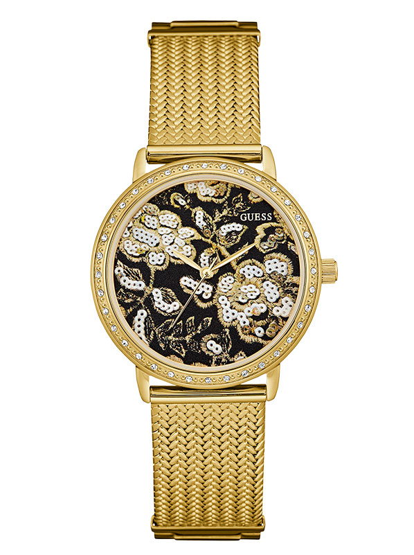 Женские часы GUESS W0822L2 fashion, круглые с камнями и гарантией 24 месяца