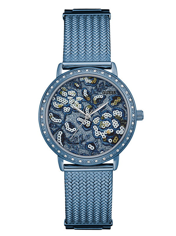 Женские часы GUESS W0822L3 fashion, круглые с камнями и гарантией 24 месяца
