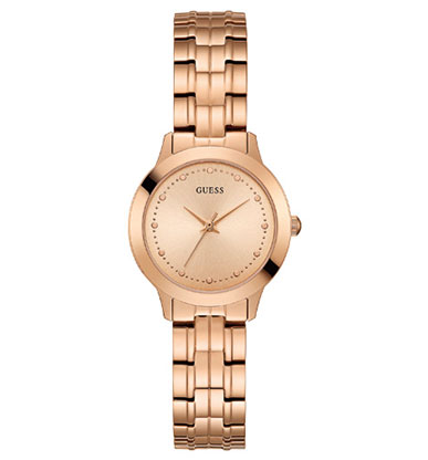 Женские GUESS W0989L3 классические, круглые, золото и гарантией 24 месяца