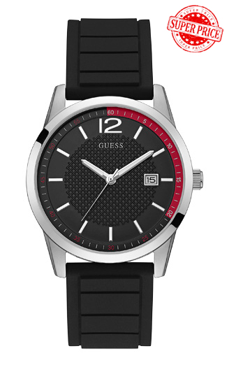 Годинник чоловічий GUESS W0991G1 спортивний, круглий, чорний та гарантією 24 місяці