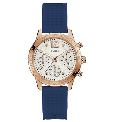 Годинник жіночий GUESS W1025L4 спортивний, круглий, білий та гарантією 24 місяці