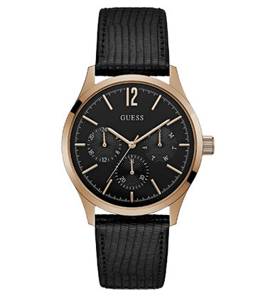 Годинник чоловічий GUESS W1041G3 класичний, круглий, чорний та гарантією 24 місяці