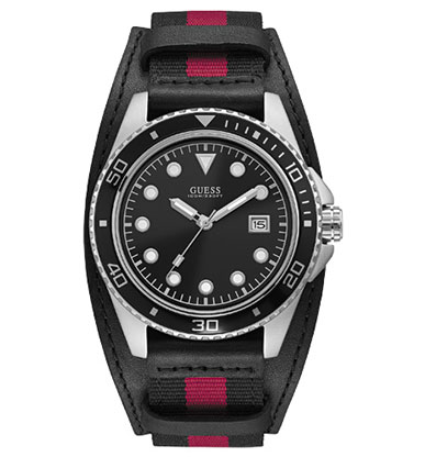 Годинник чоловічий GUESS W1051G1 спортивний, круглий, чорний та гарантією 24 місяці