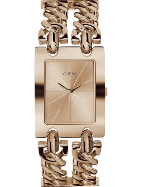 Женские часы GUESS W1117L3 fashion, прямоугольные, золото и гарантией 24 месяца