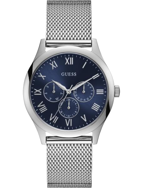 Мужские часы GUESS W1129G2 fashion, круглые, синий и гарантией 24 месяца