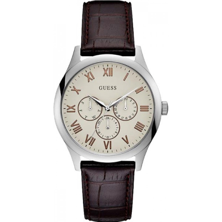 Мужские часы  GUESS W1130G2 fashion, круглые, бежевые и гарантией 24 месяца