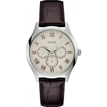 Годинник чоловічий  GUESS W1130G2 fashion, круглий, бежевий та гарантією 24 місяці