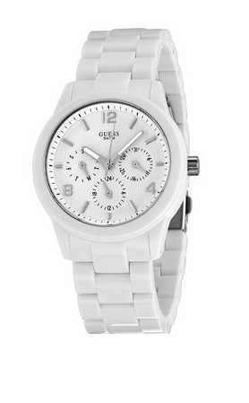 Годинник жіночий GUESS W11603L1  спортивний, круглий, білий та гарантією 24 місяці