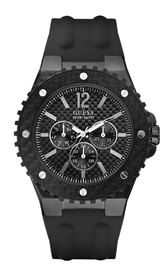 Годинник чоловічий Guess W11619G1 спортивний, круглий, чорний та гарантією 24 місяці