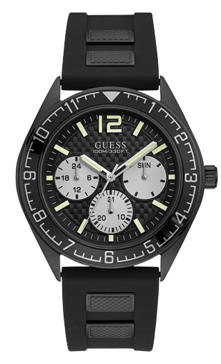 Годинник чоловічий GUESS W1167G2 спортивний, круглий, чорний та гарантією 24 місяці