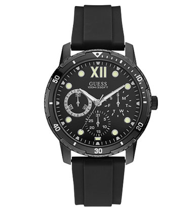 Годинник чоловічий GUESS W1174G2 класичний, круглий, чорний та гарантією 24 місяці