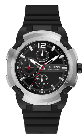 Годинник чоловічий GUESS W1175G1 спортивний, круглий, чорний та гарантією 24 місяці