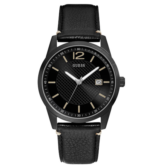 Мужские часы GUESS W1186G2 классические, круглые, черные и гарантией 24 месяца