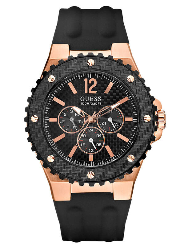 Годинник чоловічий Guess W12653G1 спортивний, круглий, чорний та гарантією 24 місяці