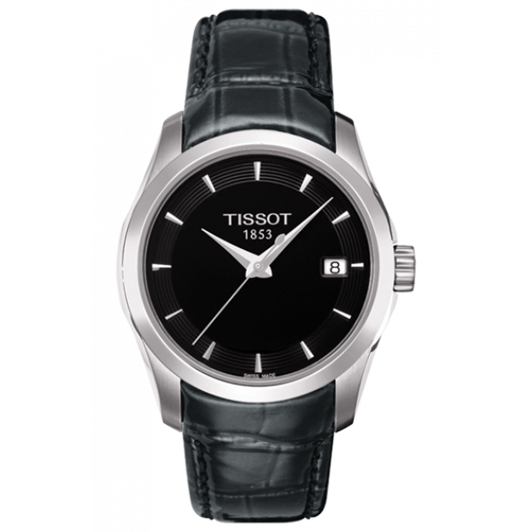 Годинник жіночий Tissot T035.210.16.051.00 класичний, чорний та гарантією 24 місяці