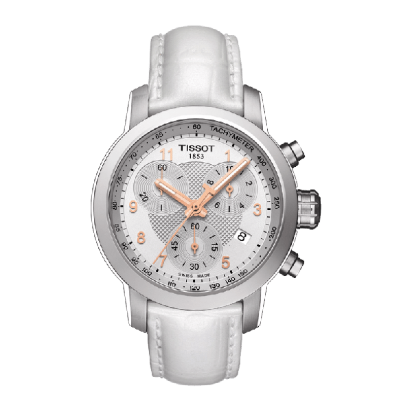 Женские часы Tissot T055.217.16.032.01 спортивные, белые и гарантией 24 месяца