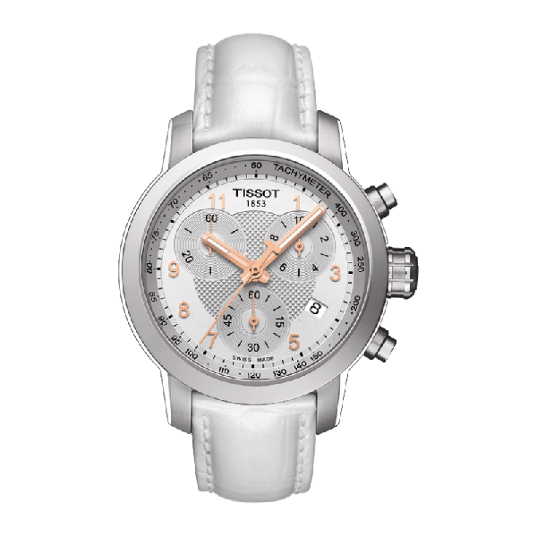 Годинник жіночий Tissot T055.217.16.032.01 спортивний, білий та гарантією 24 місяці