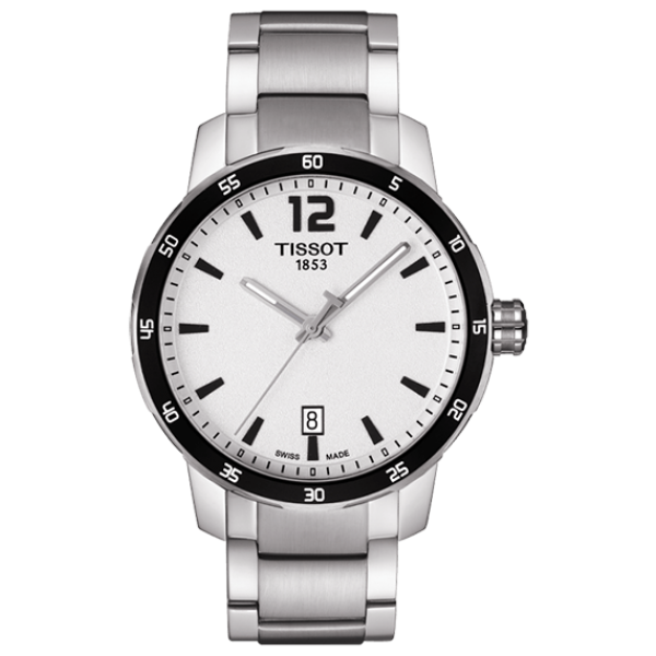 Годинник чоловічий Tissot T095.410.11.037.00 спортивний, білий та гарантією 24 місяці