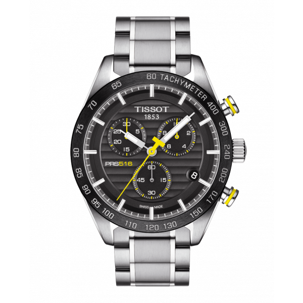 Годинник чоловічий хронограф Tissot T100.417.36.051.00 спортивний, чорний та гарантією 24 місяці