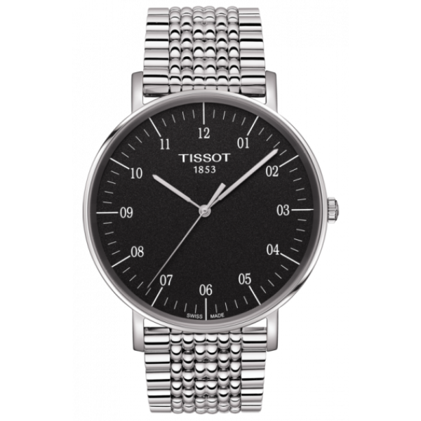 Мужские часы Tissot T109.610.11.077.00 классические, черные и гарантией 24 месяца