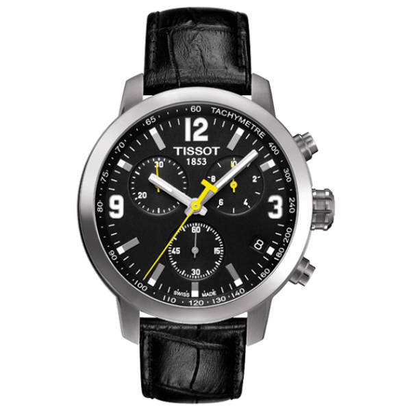 Годинник чоловічий хронограф Tissot T055.417.16.057.00 спортивний, чорний та гарантією 24 місяці