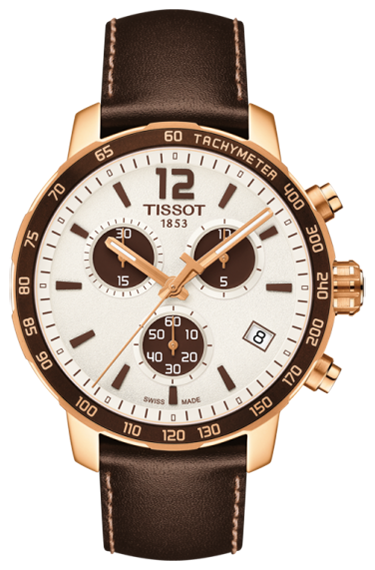 Годинник чоловічий хронограф Tissot T095.417.36.037.01 спортивний, білий та гарантією 24 місяці