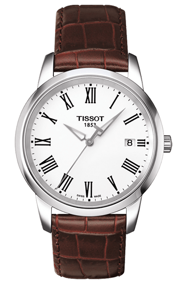 Мужские часы Tissot T033.410.16.013.01  классические, белые и гарантией 24 месяца