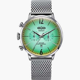 Годинник чоловічий WELDER WWRC400 класичний, круглий, зелені та гарантією 12 місяців