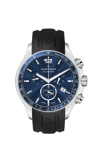 Годинник чоловічий CLAUDE BERNARD 10207 3B BUIN спортивний, круглий, синій та гарантією 24 місяці