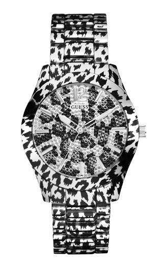 Годинник жіночий Guess W0001L1 fashion, круглий з камінням та гарантією 24 місяці