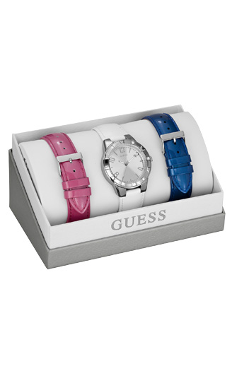 Годинник жіночий Guess W0163L1 fashion, круглий, металік з камінням та гарантією 24 місяці