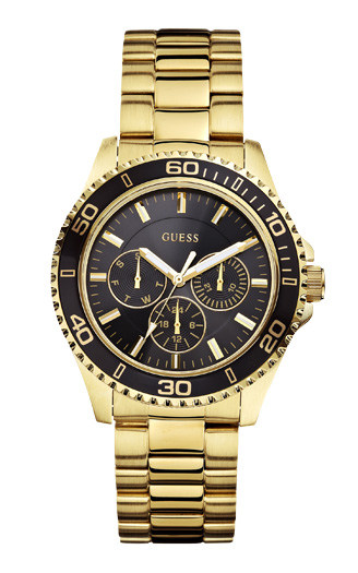 Женские часы Guess W0231L3  спортивные, круглые, черные и гарантией 24 месяца