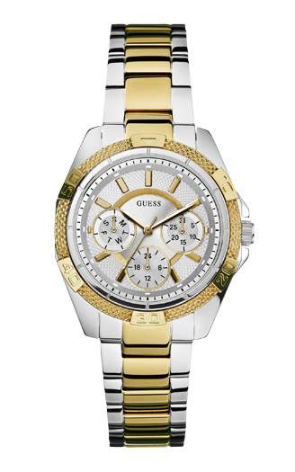 Женские часы Guess W0235L2 спортивные, круглые, металлик и гарантией 24 месяца