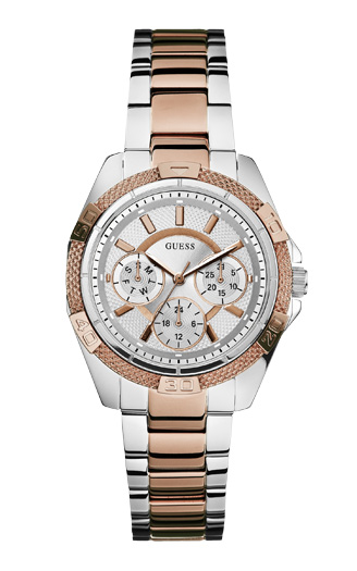 Годинник жіночий Guess W0235L4 спортивний, круглий, металлик та гарантією 24 місяці