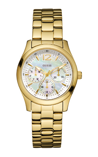 Годинник жіночий Guess W12616L1 класичний, круглий, перламутр та гарантією 24 місяці