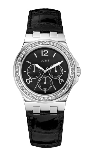 Годинник жіночий Guess W13090L1 fashion, круглий, чорний та гарантією 24 місяці