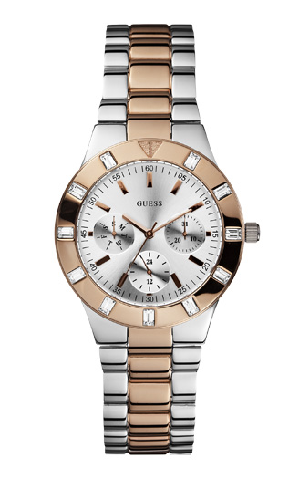 Часы женские Guess W14551L1 спортивные, круглые, металлик и гарантией 24 месяца