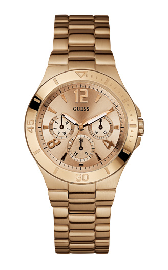 Годинник жіночий Guess W14553L1 спортивний, круглий, золото та гарантією 24 місяці