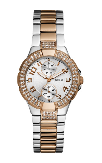 Годинник жіночий Guess W15072L2 спортивний, круглий, металлик та гарантією 24 місяці