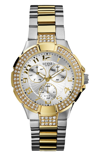 Часы женские Guess W16563L1 спортивные, круглые, металлик и гарантией 24 месяца